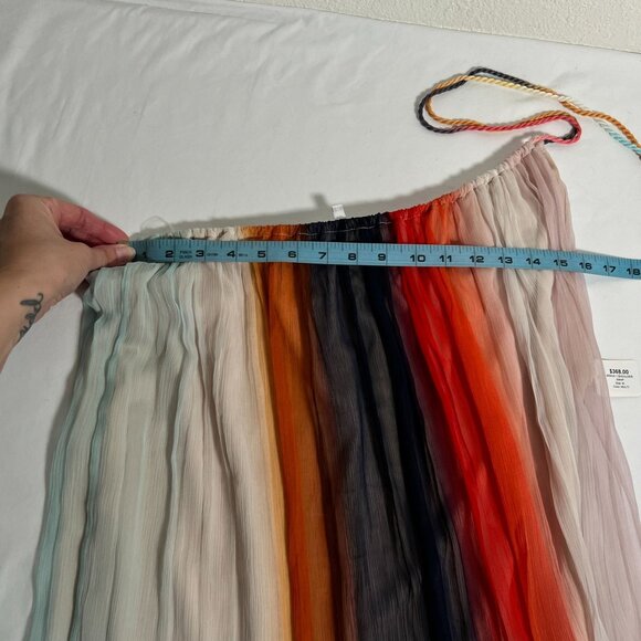 NWT Karina Grimaldi REVOLVE Brava One Shoulder Maxi Dress Sheer Multicolor M - Picture 5 of 16